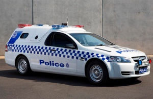 Victoria police van in Sillitoe markings